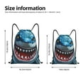 thumbnail image 7 of Horeoi Cartoon Cute Shark Print Drawstring Bags for Gym Sports Yoga Travel Lightweight Foldable Sackpack for Men Women Teens, 7 of 7