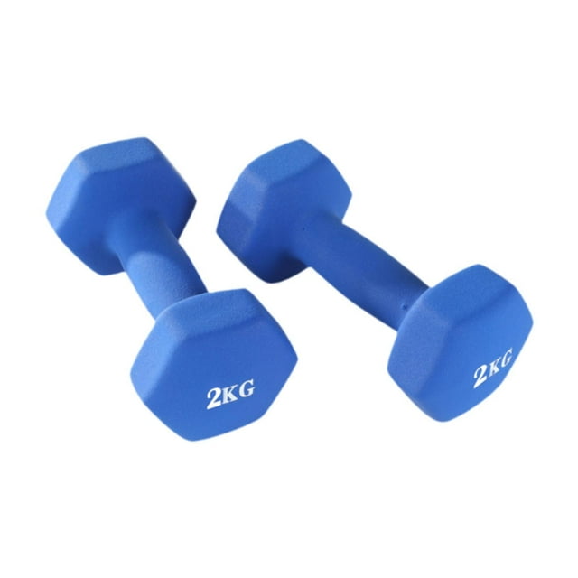 jinwen 2 Pcs Haltères d'Exercice Musculation Antidérapant Entraînement Maison Poids à Main Bleu