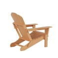 thumbnail image 6 of WestinTrends Malibu Outdoor Lounge Chair Set, 4-Pieces Adirondack Chair Set of 2 with Ottoman, All Weather Poly Lumber Patio Lawn Folding Chair for Outside Pool Beach, Teak, 6 of 10
