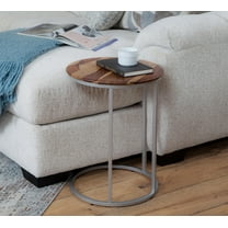 Union Solid Wood Top and Metal C-Table