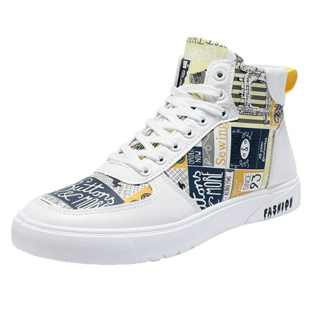 

EUMODR All Leather Tennis Shoes For Men Men S Casual Shoes Size 12 Men Shoes High Top Fashion Casual Shoes For Walking Lace Up Sports Shoes