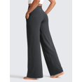 thumbnail image 3 of Pantalones CRZ YOGA Butterlift de pierna ancha, tiro alto, gris, talla S, 3 of 5