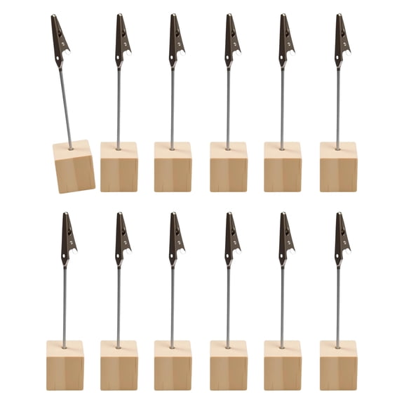 12 Pcs Memo Clip Holders with Clips Places Card Holder Picture Holder for Weddings Parties Restaurants