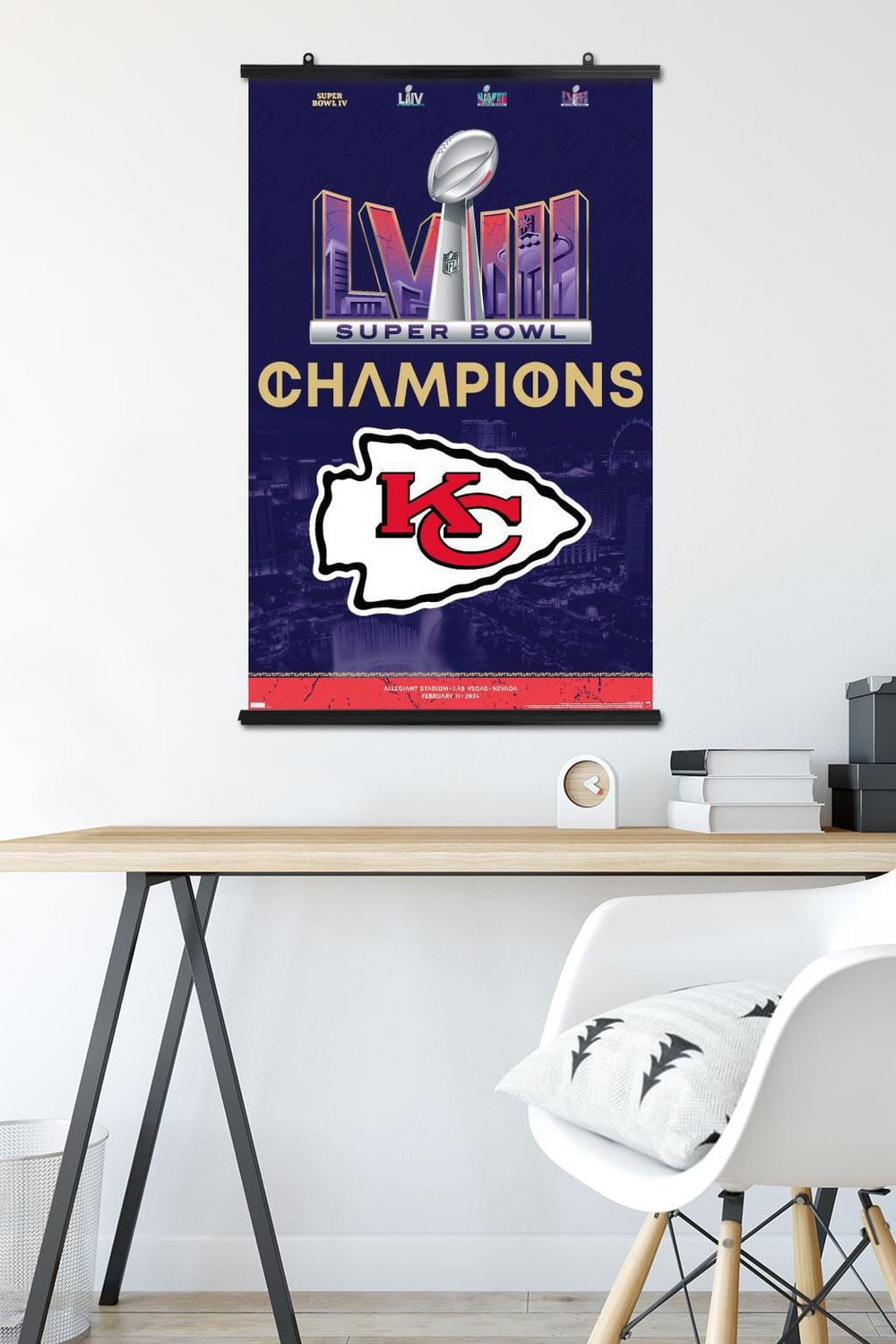 NFL Kansas City Chiefs - Super Bowl LVIII Team Logo Wall Poster with Pushpins