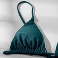 thumbnail image 4 of Bikini Sets for Women 3-Piece Triangle Swimsuit with 2 Tie Side Bottoms, Solid Color Mint Green XL, 4 of 7
