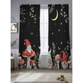 thumbnail image 5 of Sheer Curtains 108 Inches Long, Mushroom Light Filtering Window Curtains for Living Room, Botanical Watercolor Gnomes Butterfly Leaf Plant Rod Pocket Voile Sheer Curtain Drapes, 52"Wx108"L, 2 Panels, 5 of 8