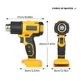 thumbnail image 3 of 21V Cordless Handheld Heat Gun Shrink Wrapping Tool Hot Air Gun Air Dryer Soldering Thermal Blower with LED Display ,Variable Temperature, 3 of 6