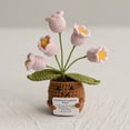 thumbnail image 1 of Emotional Knitted Flowers, Crochet Doll With Encouraging Card Funny Handmade Support Plush Toy Desktop Decor Graduation Gift For Family Friends, 1 of 3