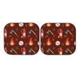 Ocsxa Fire Extinguisher Print Car Windshield Sun Shade, 2-Piece Foldable Automotive Windshield ...