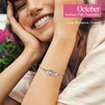 thumbnail image 2 of Pulsera Silvora mujer Corazón infinito turmalina sintética plata esterlina regalo de cumpleaños octubre, 2 of 8