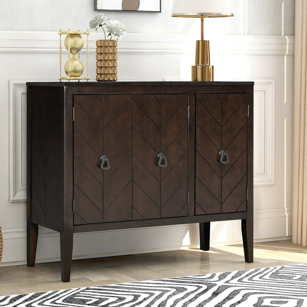 Clearance! Console Table with Storage, Mid-Century Sideboard Buffet