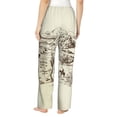 thumbnail image 3 of Picia Wild West Desert With Cowboys Womens Soft Woven Cotton Elastic Waistband Sleep Pajama Pant Lounge Sleep Pant With Pockets And Drawstring-Large, 3 of 9