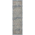 thumbnail image 3 of Nourison Concerto 2'2" x 7'6" Ivory Blue Bordered Indoor Rug, 3 of 8