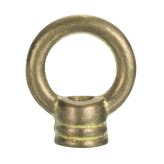 Uxcell Eye Nut 132lbs Max Load M10 Thread Ring Shape Female Loop Copper Hook Rings for Hanging Lamp Chandelier, 42x33mm Pack of 1