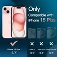 thumbnail image 2 of JETech 5 in 1 Case for iPhone 15 Plus 6.7-Inch with 2-Pack Each Tempered Glass Screen Protector and Camera Lens Protector, Non-Yellowing Shockproof Bumper Phone Cover (Pink), 2 of 7