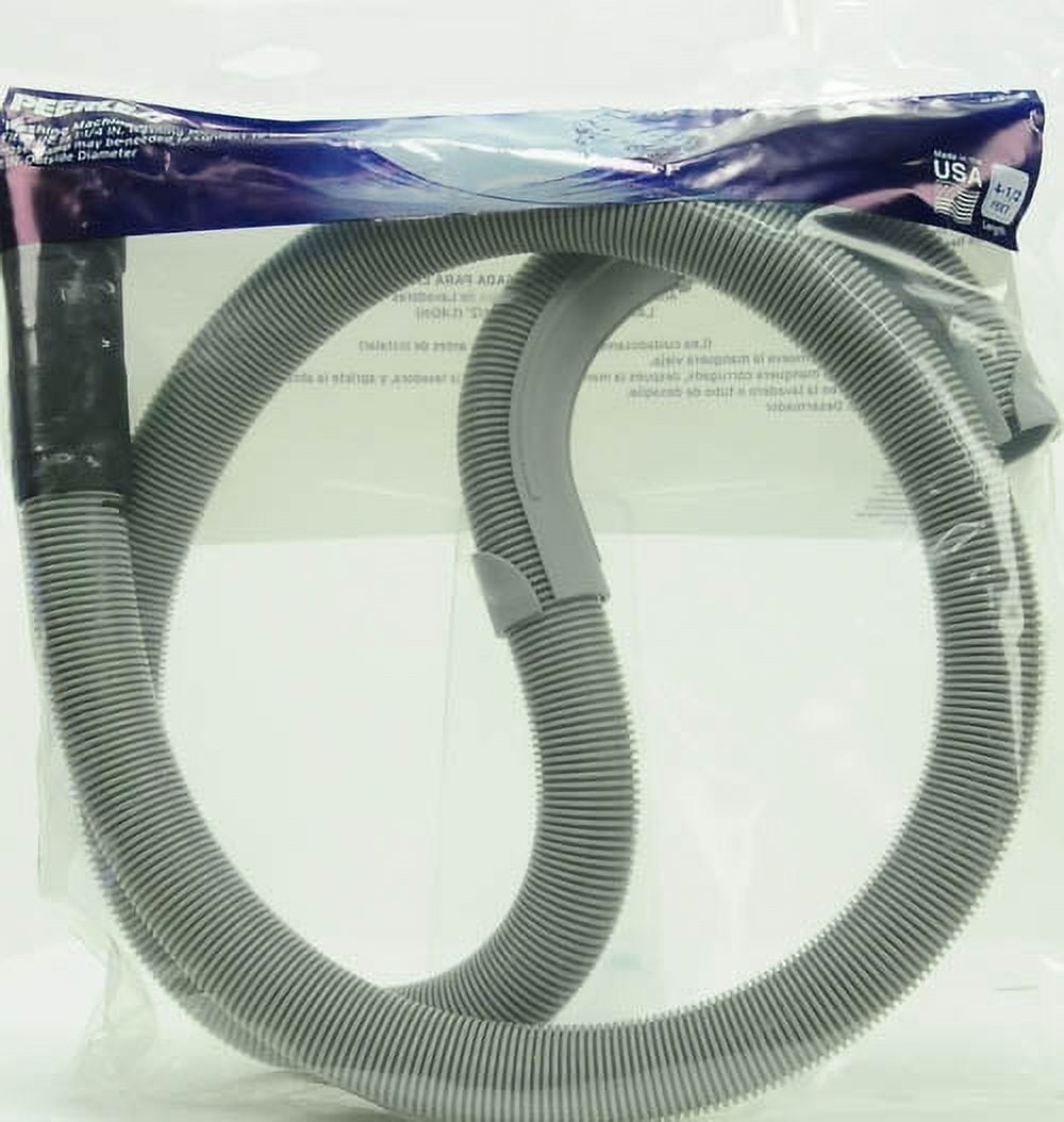 Peerless 4.5' Rubber Washing Machine Discharge Hose in Black Finish