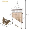 thumbnail image 2 of 29.5” Wind Chimes Outdoor Melodic Tones Butterfly Harp Wind Chimes Handmade Wood for Home Garden Patio Decor, 2 of 5