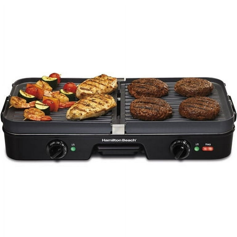Countertop 3-in-1 Electric Indoor Grill Nonstick Cooking Plates Griddle  Barbecue