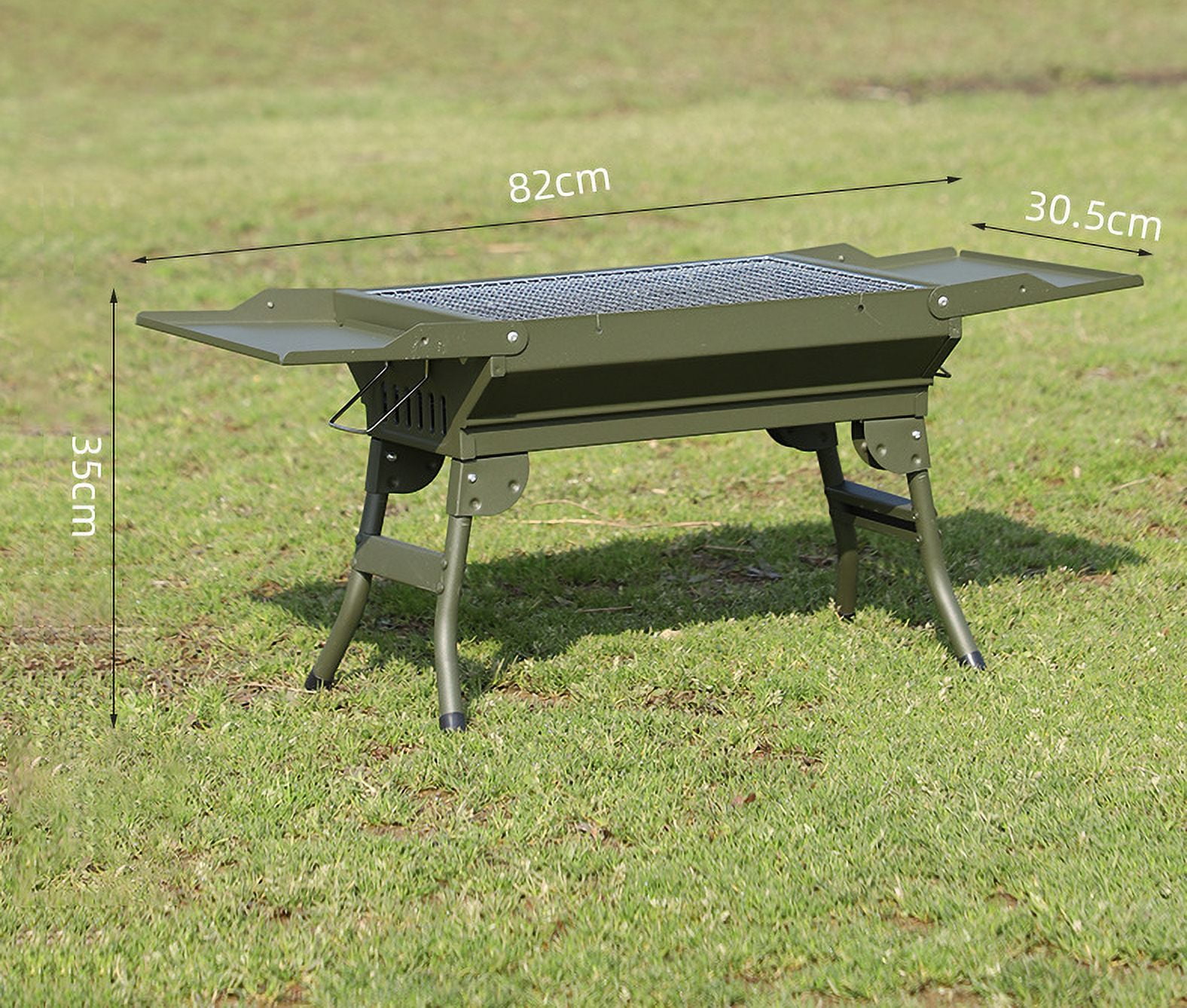 SHANNA Charcoal Grills Portable BBQ Griddle, Foldable Kabob Barbecue with Storage Shelf for Outdoor Hibachi BBQ Lamb Skewer Camping Barbecue Grill in Garden Backyard Party Picnic Travel