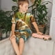 thumbnail image 4 of Balery Lazy Home Style Guinea Pig Conjunto de Pijama Infantil de Manga Corta con Estampado – Ropa de Dormir de Algodón Suave-X-Large, 4 of 6
