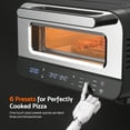 thumbnail image 4 of Advwin Electric Pizza Oven Indoor Outdoor Countertop, 6 Presets, Heats 840℉, Stainless Steel, Black, 4 of 10