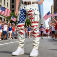 thumbnail image 4 of CONZONE American 250Th Anniversary Mens Cargo Pants Patriotic Usa Flag Graphic Staight Leg Cargo Pants for Men Lightweight Relaxed Fit 4Th Of July Trousers With Pockets, 4 of 4