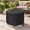 Black-Round 21"Dia x 15"H, variant on Black Rectangular 44"L x 28"W x 24"H Patio Fire Pit Cover for Outdoor Gas Tables