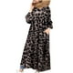 thumbnail image 1 of Vestido largo hasta el tobillo con estampado de leopardo de manga larga suelto con cuello en V para mujer Fridja  yut6305, 1 of 8