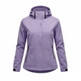thumbnail image 6 of Windbreaker Jacket for Women Detachable Hooded Windproof and Waterproof Jacket with Pockets Solid Color Hooded Zip Up Casual Lightweight Hiking Travel Jackets, 6 of 6
