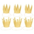 thumbnail image 1 of FELTECHELECTR 6 coronas de cumpleaños con purpurina, sombreros de fiesta, coronas de príncipe para niños y adultos, decoraciones de fiesta (doradas), 1 of 7