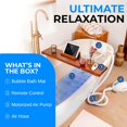 thumbnail image 2 of Serene Life Waterproof Tub Massaging Bubble Mat - Full Body Bubbling Bath Thermal Massager Machine, Electric Bathtub Massage Spa with Heat, Motorized Air Pump, Non-Slip, Aroma Clip for Ess, 2 of 4