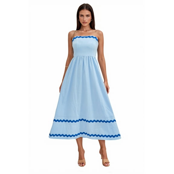 Women’s Pretty Garden PUFF SLV MIDI DRESS -SLEEVELESS MIDI DRESS