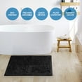 thumbnail image 2 of Nestl Bathroom Rugs, Machine Washable Bath Mats For bathroom Floor Rugs, Nonslip Backing Rubber Bath Rug, Black, 2 of 6