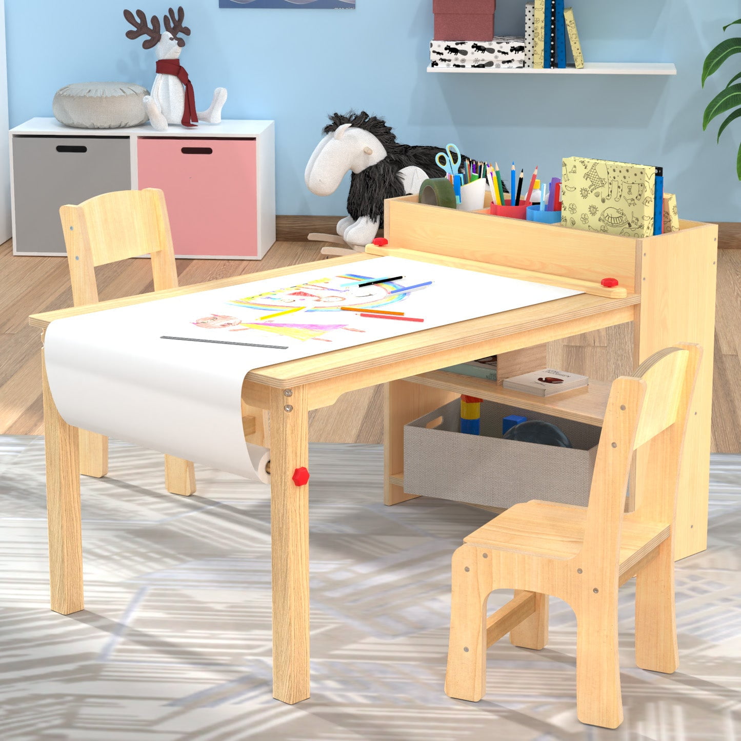 Child art best sale table and chair