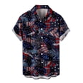 thumbnail image 4 of Eashery Button Down Shirts for Men Turndown Collar Spring Mens Tops Dark Blue 2XL, 4 of 5