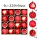 thumbnail image 1 of Fiudx Decoración del hogar Colgante de Bola de Navidad de Plástico Galvanizado Pintado, 1 of 6
