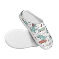 thumbnail image 3 of Rateoe Music Lover Dinosaur Print Women's Men's Cotton Knit Slippers Lightweight Memory Foam Indoor House Shoes with Anti-Skid Sole-39/40, 3 of 7