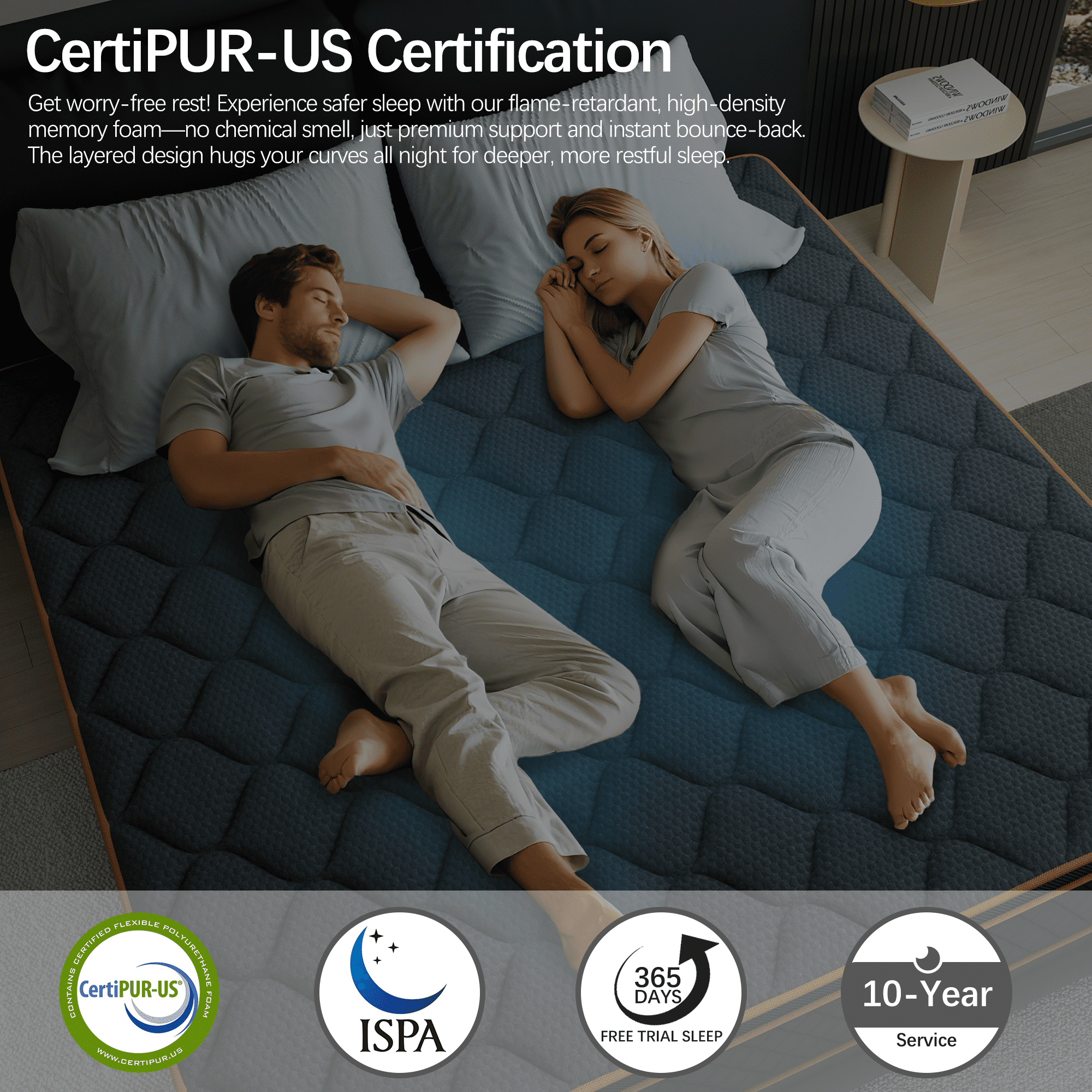 Mronae 12" Twin Mattress,Black Cooling Gel Memory & Spring Hybrid Medium Comfort Twin Size Mattress in a Box,Audlt,CertiPUR-US