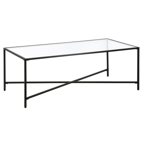 Evelyn&Zoe Industrial 48" Wide Blackened Bronze Coffee Table
