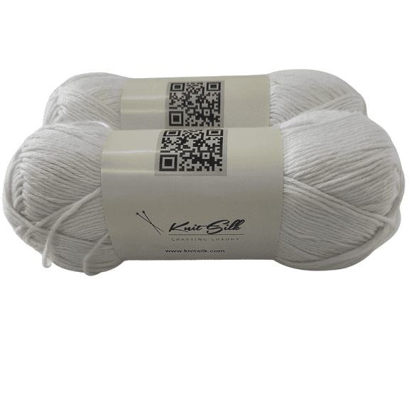 Knitsilk Soft Cotton Knitting Yarn – 100% Cotton, 2 x 100g (Approx. 200+ Yards), Lightweight, for Knitting, Crochet & DIY Crafts, Pack of 2