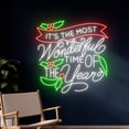 thumbnail image 2 of Handmadetneonsign It's The Most Wonderful Time Of The Year Neon Sign, Christmas Led Signs, 2 of 5