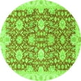 thumbnail image 1 of Ahgly Company Indoor Round Oriental Green Traditional Area Rugs, 3' Round, 1 of 4
