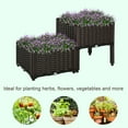 thumbnail image 4 of Outsunny 2 Piece Raised Garden Bed PP Raised Flower Bed Vegetable Herb Grow Box Stand Brown, 4 of 10