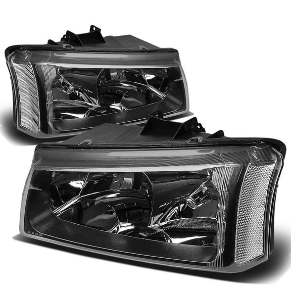 DNA Motoring For 03-06 Chevy Silverado Avalanche OE Style Headlight Lamp Pair Black Clear