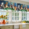 thumbnail image 4 of 2 Pack Abstract Animal Valance for Window Dog In The Room Poker Games Kitchen Valance Rod Pocket Short Curtain Topper Decorative Window Treatment for Living Room Bedroom 42"x18", 4 of 8