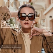 Joopin Oversized Polarized Women Sunglasses, Ladies Vintage Big Frame Sun Glasses Shades (Leopard Brown)