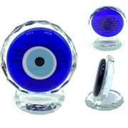 Turkish Hand-Made Crystal Evil Eye Paperweight #5410