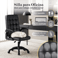 thumbnail image 2 of Silla de Oficina X-Pross Negra con Altura Ajustable Asiento Acolchonado y Diseño Moderno X-Pross XP-SO-CDR, 2 of 7