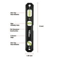 thumbnail image 3 of Hyper Tough 9-inch 3 Vial Solid Aluminum Torpedo Level, 3 of 13