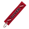 thumbnail image 3 of Soumake Caution Diver Print Embroidery Tag Keychain Keyring Key Chain Pendant Gift Fashion, 3 of 8